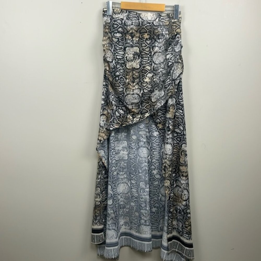 GIL SANTUCCI animal print hi low skirt us 8